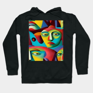 Artwork human faces Hoodie